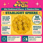 RetroGlo 50 light 6 inch gold starlight sphere feature graphic