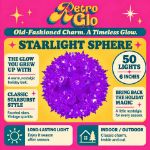 RetroGlo 50 light 6 inch purple starlight sphere feature graphic