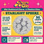 RetroGlo 50 light 6 inch silver starlight sphere feature graphic