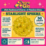 RetroGlo 50 light 6 inch yellow starlight sphere feature graphic