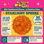 RetroGlo 50 light 6 inch orange starlight sphere feature graphic