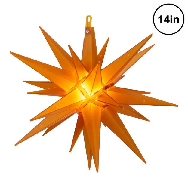 Gold 14 inch Moravian star lit