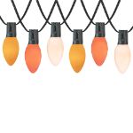 RetroGlo C9 Candy Corn light set on a white background