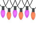 RetroGlo C9 Trick or Treat light set on a white background