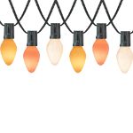 RetroGlo C7 Candy Corn light set on a white background