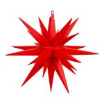 Red 14 inch Moravian star, matte finish