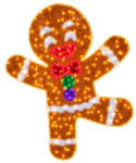 Dancing Gingerbread Man LED Display