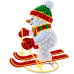 Skiing Snowman LED Display