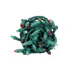 50 light red/green/warm white convex LED mini light set unlit