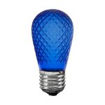 blue diamond faceted S14 LED bulb unlit