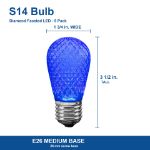 S14 bulb size chart with dimensions