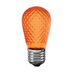 orange diamond faceted S14 LED bulb unlit