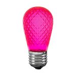 pink diamond faceted S14 LED bulb unlit