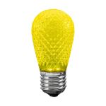 yellow diamond faceted S14 LED bulb lit