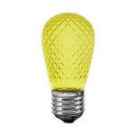 yellow diamond faceted S14 LED bulb unlit