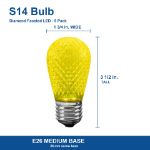 S14 bulb size chart with dimensions