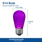 S14 bulb size chart with dimensions