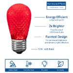S14 diamond faceted LED bulb features infographic