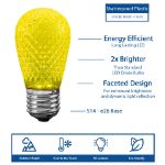 S14 diamond faceted LED bulb features infographic
