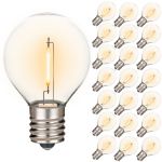 25 pack of Ultra Warm White G30 LED filament bulbs