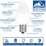 PeakPro C7 Smooth Ceramic LED Bulbs - White feature infographic