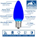 PeakPro C9 Smooth Ceramic LED Bulbs - Blue feature infographic