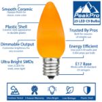 PeakPro C9 Smooth Ceramic LED Bulbs - Orange feature infographic