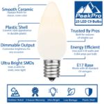 PeakPro C9 Smooth Ceramic LED Bulbs - Warm White feature infographic