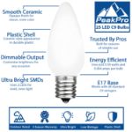 PeakPro C9 Smooth Ceramic LED Bulbs - White feature infographic