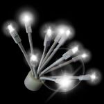 Pure White twinkle C9 Glitzer bulb lit on black