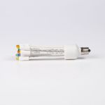 Unlit C9 Glitzer bulb with white base, view 5