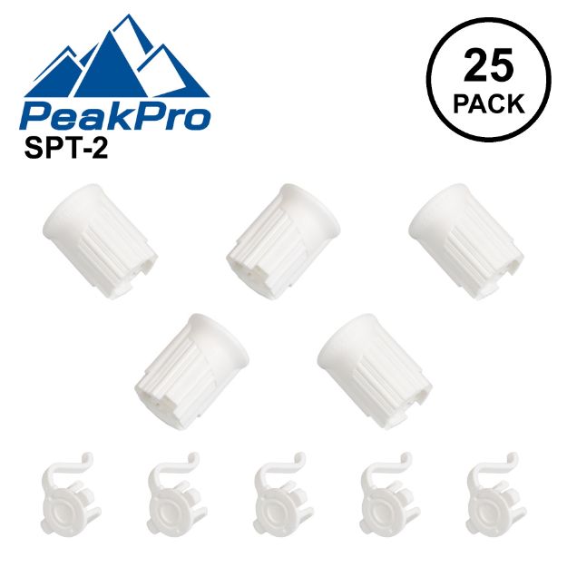 White PeakPro C9 replacement sockets for SPT-2 wire, 25 pack