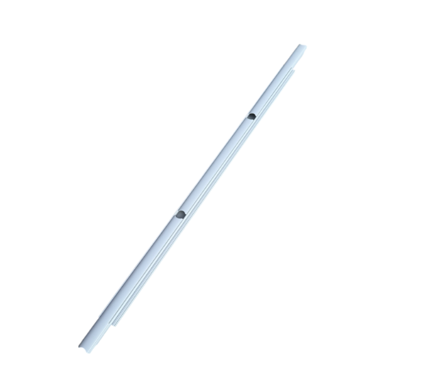 White Minleon C9 mounting track, 3 foot section