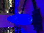Minleon RGBW C9 faceted bulb lit blue