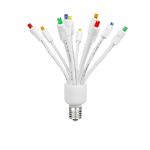 LED C9 Glitzer by Holidynamics True Twinkle® Multi Color 2pk - White Base - upright, unlit