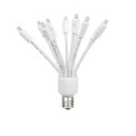 LED C9 Glitzer by Holidynamics True Twinkle® Pure White 2pk - White Base - upright, unlit