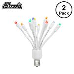 LED C9 Glitzer by Holidynamics Multi Color 5pk - main image, lit up