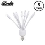 LED C9 Glitzer by Holidynamics Pure White 5pk - main image, lit up