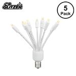 LED C9 Glitzer by Holidynamics Warm White 5pk - main image, lit up