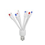 LED C9 Glitzer by Holidynamics Twinkle R/W/B 5pk - upright, unlit