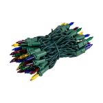 RetroGlo multi color glass mini bulbs unlit on green wire