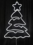 Christmas tree LED neon sign unlit showing the neon flex outline