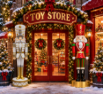Nutcracker Guards in front of a store